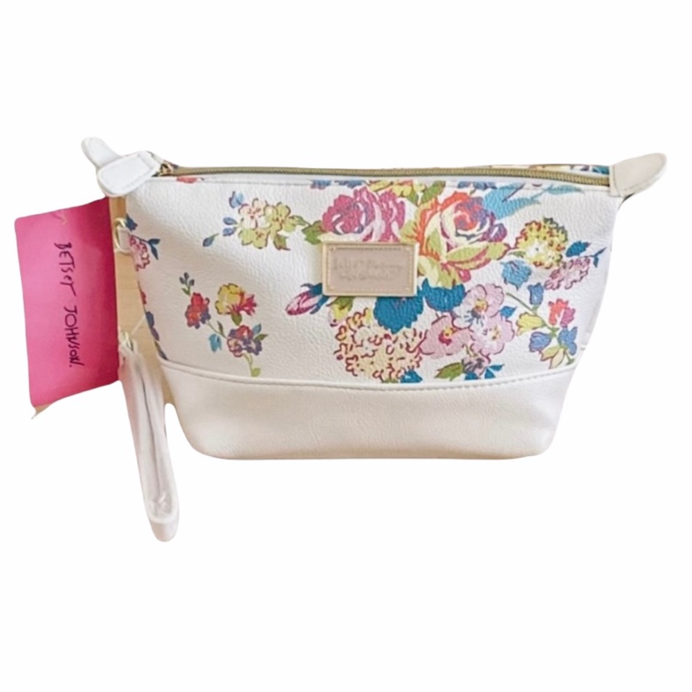 Betsey Johnson Versatile High Quality Floral Cosmetic /Wristlet Bag - Picture 10 of 10
